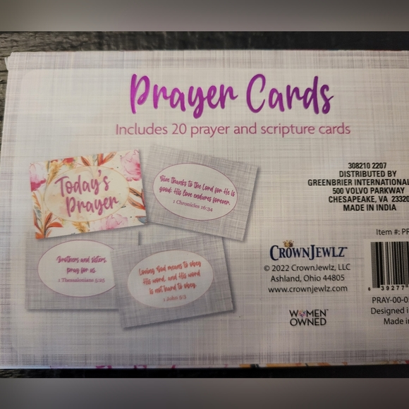1 Box of Prayer Cards, includes 20 cards, inspirational prayers - Picture 2 of 3